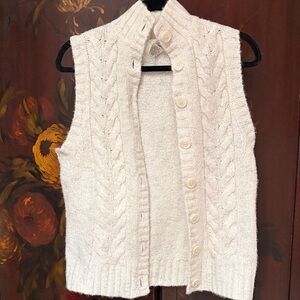 LL Bean Cable Knit Sweater Vest
